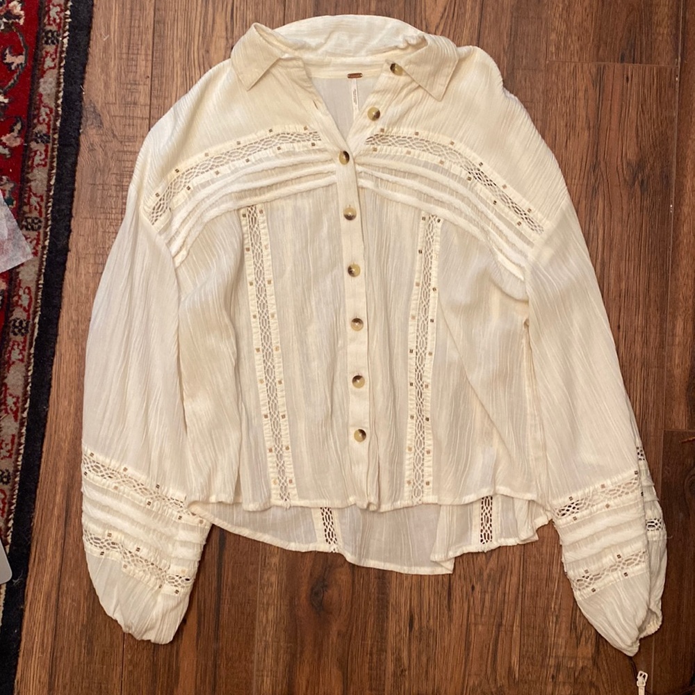 Free people peasant top size small